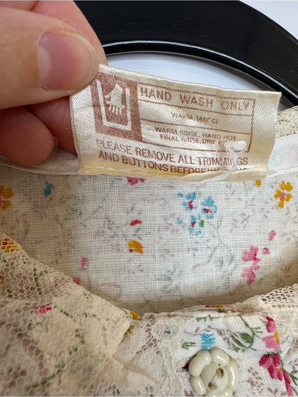 Vintage Cottagecore Floral Dress Lace Collar Prairie Midi Romantic Feminine - Picture 6 of 11
